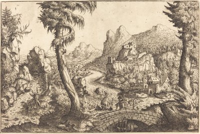Útěk do Egypta, 1558. od Hans Sebald Lautensack
