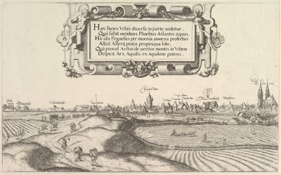 Pohled na Norimberk, na východ, levá deska, 1552. od Hans Sebald Lautensack