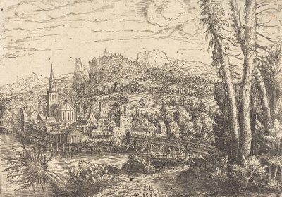 Pohled na město poblíž řeky, 1553. od Hans Sebald Lautensack