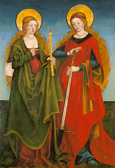 Svatá Genoveva a Lucie - oltář v Inzigkofenu od Hans und Jakob Strüb