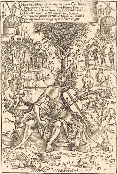 Apollo na Parnasu od Hans Süss von Kulmbach