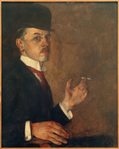 Autoportrét s cigaretou od Hans Sutter