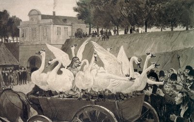 Divoké labutě, ilustrace Hanse Tegnera (1853-1932) k pohádce Hanse Christiana Andersena (1805-1875) od Hans Tegner