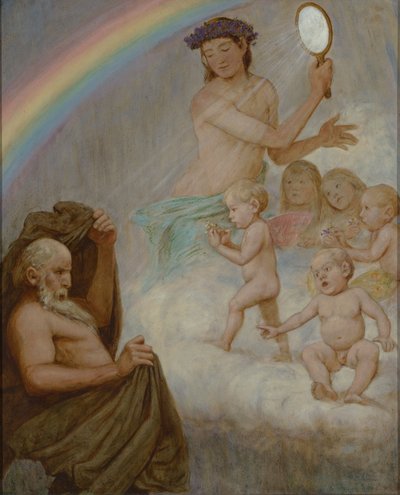 Duben (bohyně jara zažene zimu) od Hans Thoma