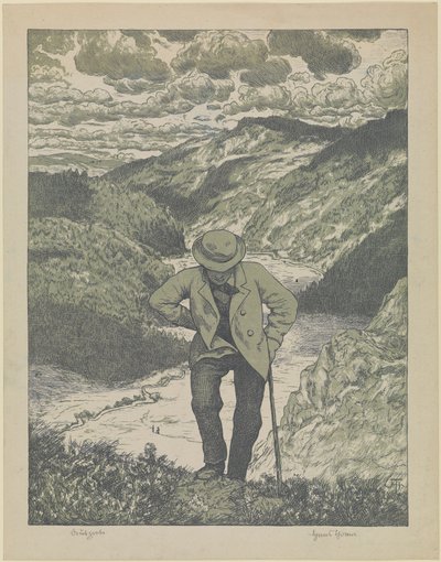 Poutník (Meisterblatt) od Hans Thoma