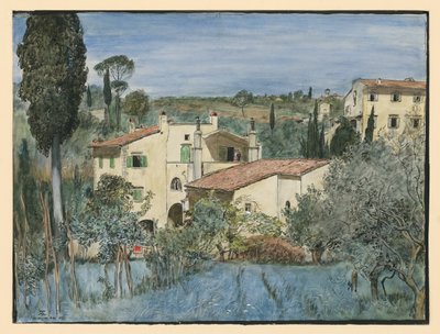 Vila na okraji Florencie od Hans Thoma