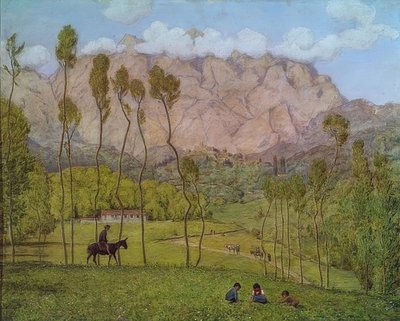 Krajina poblíž Carrara. Kolem roku 1910 od Hans Thoma