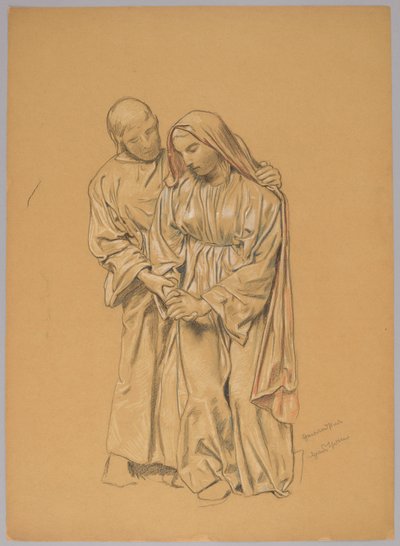 Marie se svatým Janem Evangelistou od Hans Thoma