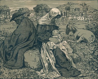 Odpočinek během letu do Egypta, c1897 od Hans Thoma