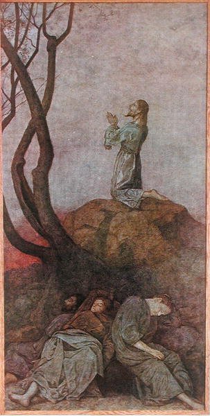 Agónie v zahradě, ilustrace z 