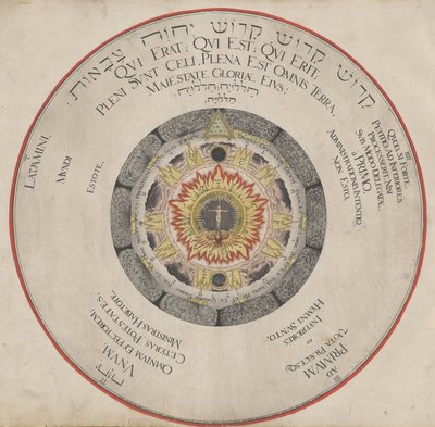 Ilustrace z knihy Amfiteátr věčné moudrosti od H. Khunratha, 1595. od Hans Vredeman de Vries