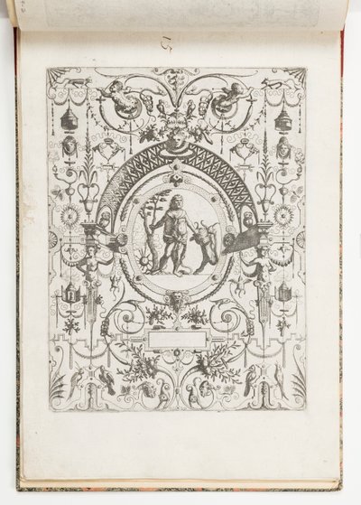 Plate 15, from Grotteßco in diverßche manieren (Various Grotesques)   1302703   cs       czech Successfully Translated  Original: Marie Josephine Delacroix Translat: Marie Josephine Delacroix 1230424 cs czech Successfully Translated Original: Two Figures i od Hans Vredeman de Vries