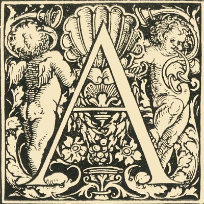 A - Abeceda od Hanse Weiditze, c1520-1521, 1908. od Hans Weiditz