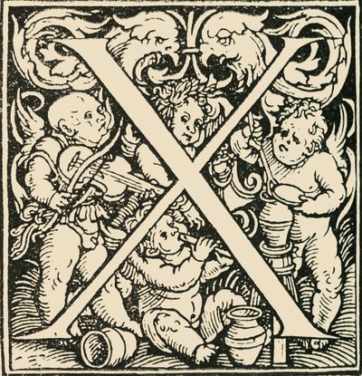 X - An Alphabet od Hanse Weiditze, c1520-1521, 1908. od Hans Weiditz