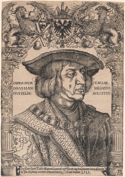 Císař Maxmilián I od Hans Weiditz, II, after Albrecht Dürer