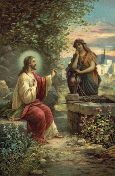 Kristus a žena Samaří od Hans Zatzka