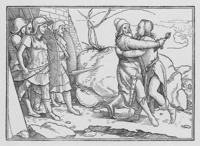 Amasa je zabit Joabem, 2. Samuel XX, 10 od Hans after Holbein the Younger