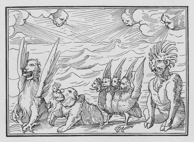 Danielova vize čtyř zvířat, Daniel VII, 3 od Hans after Holbein the Younger