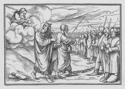 Bůh přikazuje Mojžíšovi, aby sečetl lid, Čísla I, 19 od Hans after Holbein the Younger