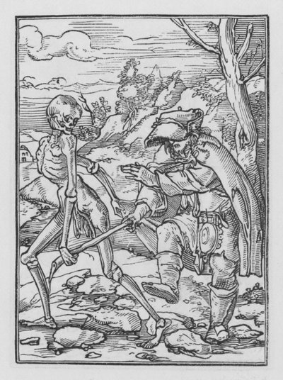 Holbeinův Tanec smrti: Slepý muž od Hans after Holbein the Younger