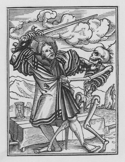 Holbeinův tanec smrti: Gentleman od Hans after Holbein the Younger