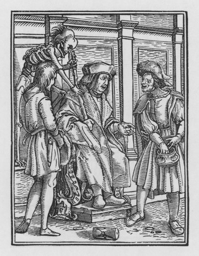 Holbeinův tanec smrti: Soudce od Hans after Holbein the Younger