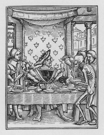 Holbeinův tanec smrti: Král od Hans after Holbein the Younger