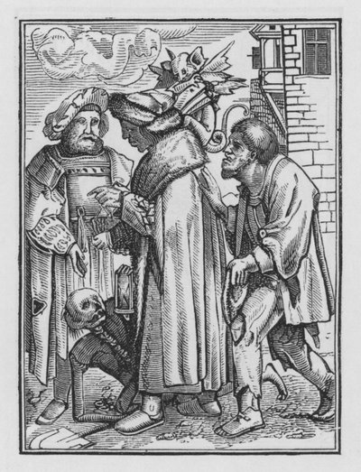 Holbeinův tanec smrti: Smírčí soudce od Hans after Holbein the Younger