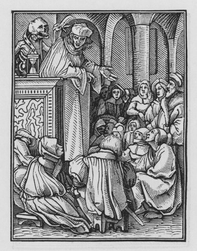 Holbeinův tanec smrti: Kazatel od Hans after Holbein the Younger