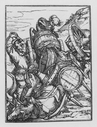 Holbeinův tanec smrti: Vůz od Hans after Holbein the Younger