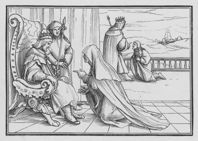 Joabs Artifice přivést domů Absaloma, 2 Samuel XIV, 4 od Hans after Holbein the Younger
