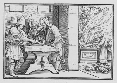 Josiah způsobuje slavení Velikonoc, 2 Paralipomenon XXXV, 1 od Hans after Holbein the Younger