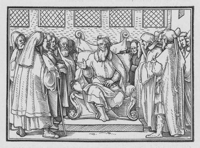 Genealogie od Adama přednesená, 1. Paralipomenon IX, 1 od Hans after Holbein the Younger