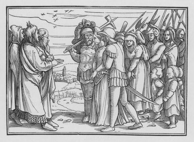Midianité zkaženi a Balám zabit, čísla XXXI, 9 od Hans after Holbein the Younger