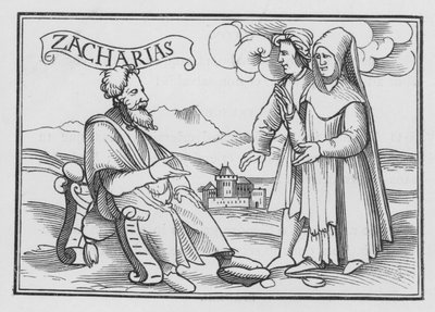 Zachariáš vybízí k pokání, Zachariáš I, 3 od Hans after Holbein the Younger