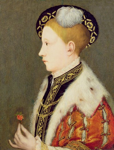 král Edward V. (1537-53) od Hans school of Holbein