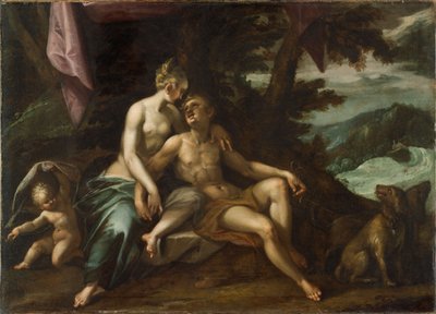 Venuše a Adonis od Hans von Aachen