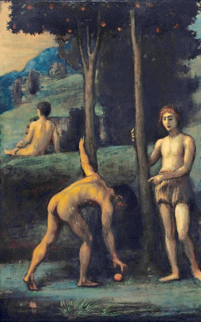 Tři mladíci v pomerančovém háji od Hans von Marées