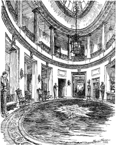 Vstupní hala klubovny RAC, Pall Mall, Londýn, 1946 od Hanslip Fletcher