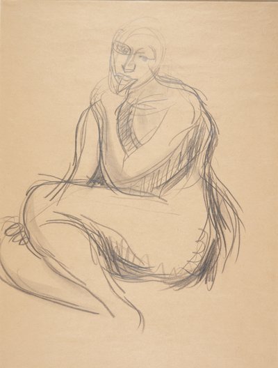Sedící ženský model od Harald Giersing