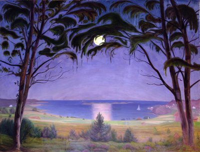 Měsíční svit, Nevlunghavn od Harald Oscar Sohlberg
