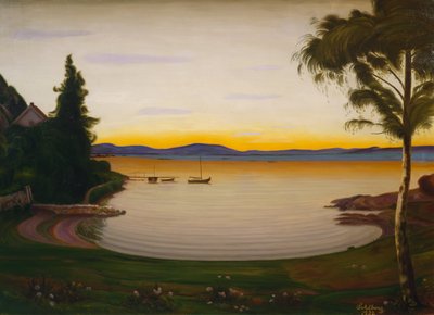 Tichý večer, Nærsnes od Harald Oscar Sohlberg