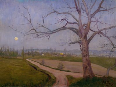 Jarní večer ve Vestre Aker od Harald Oscar Sohlberg