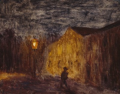 Lucerna (lampa) 1894 (olej na plátně) od Harald Oscar Sohlberg