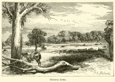 Gibraltarské skály (rytina) od Harden Sidney (after) Melville