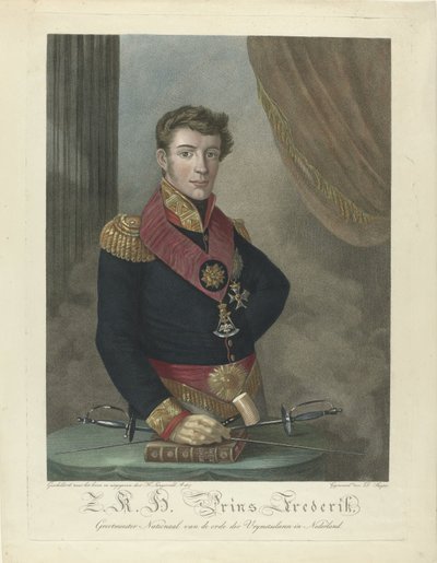 Portrét prince Fredericka Nizozemského (1797-1881) od Harmanus Langerveld