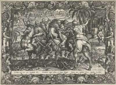 lov na lva Lovecké scény (název série) od Harmen Jansz Muller (rejected attribution)