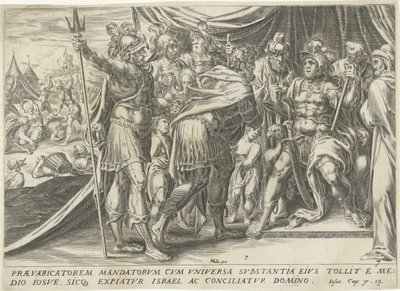 Achan pro Joshuu The History of Joshua (název série) od Harmen Jansz Muller