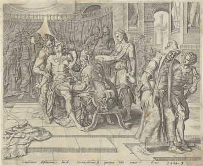 Obřízka v Sichemu Historie Dinah a Shechem (název série) od Harmen Jansz Muller