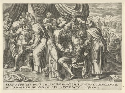 Obřízka Izraelitů The History of Joshua (název série) od Harmen Jansz Muller